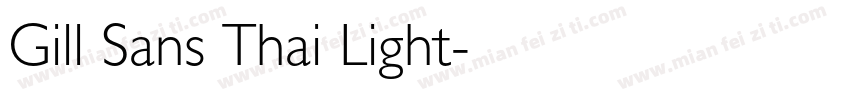 Gill Sans Thai Light字体转换